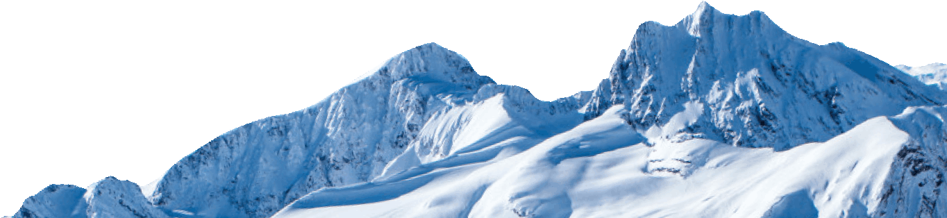 Snow covered mountain range