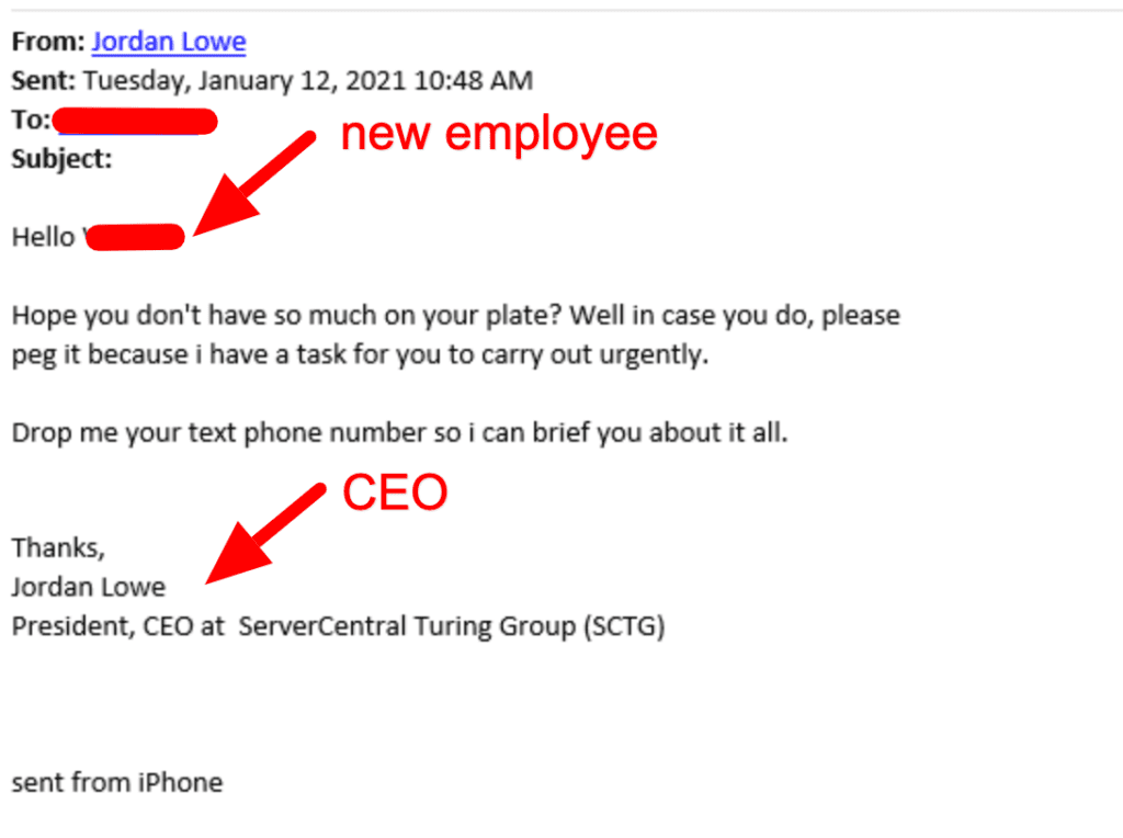 new employee malware scam