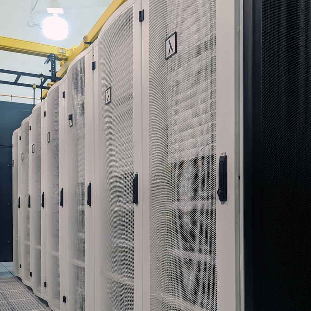 Dedicated GPU server racks in a Summit data center