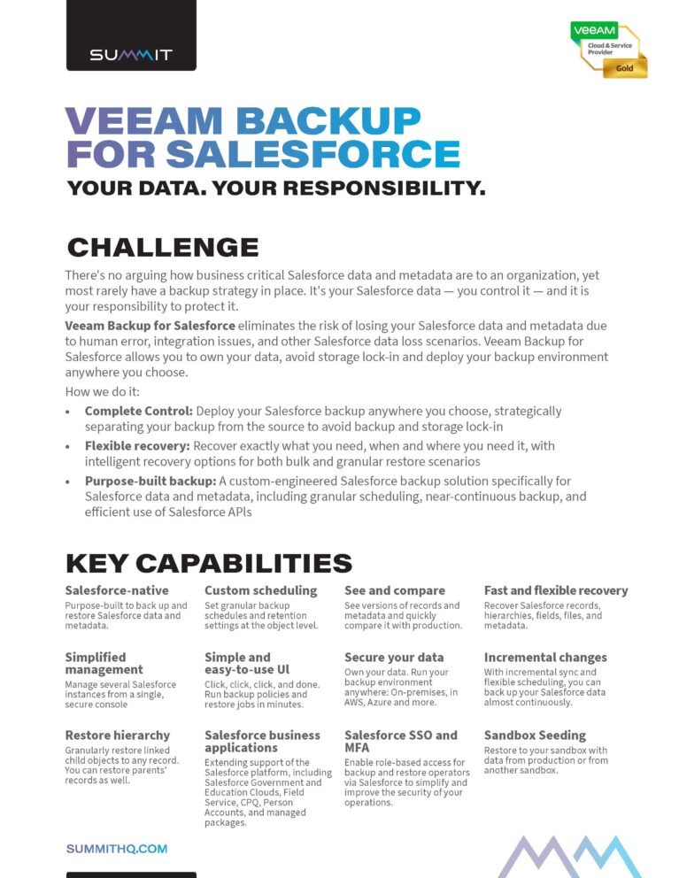 Veeam Backup for Salesforce Datasheet thumb