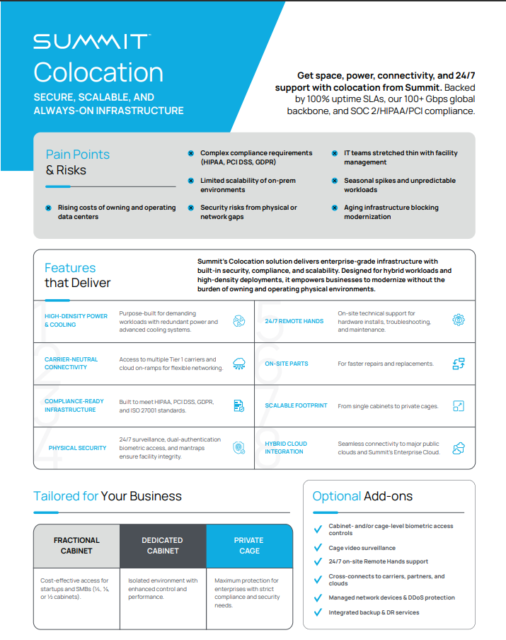 Colocation Datasheet