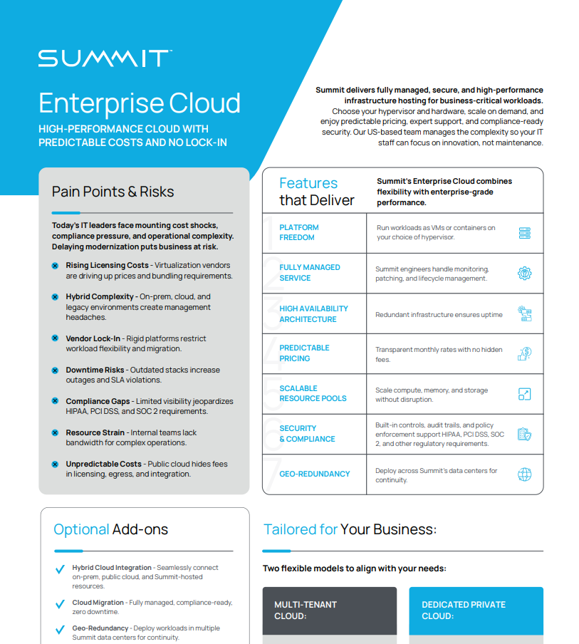 Enterprise Cloud Datasheet