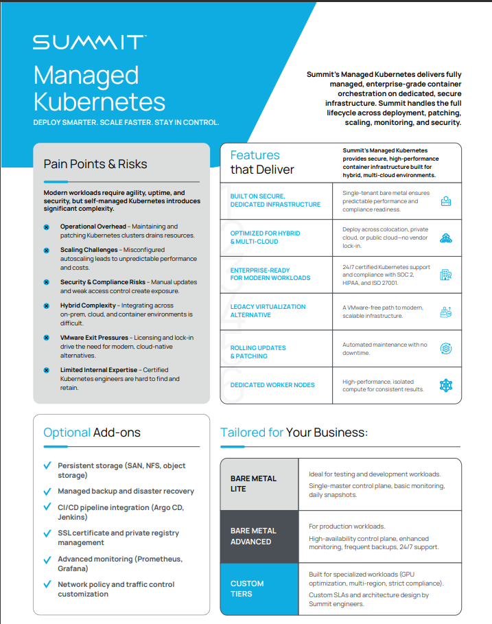 Managed Kubernetes Datasheet
