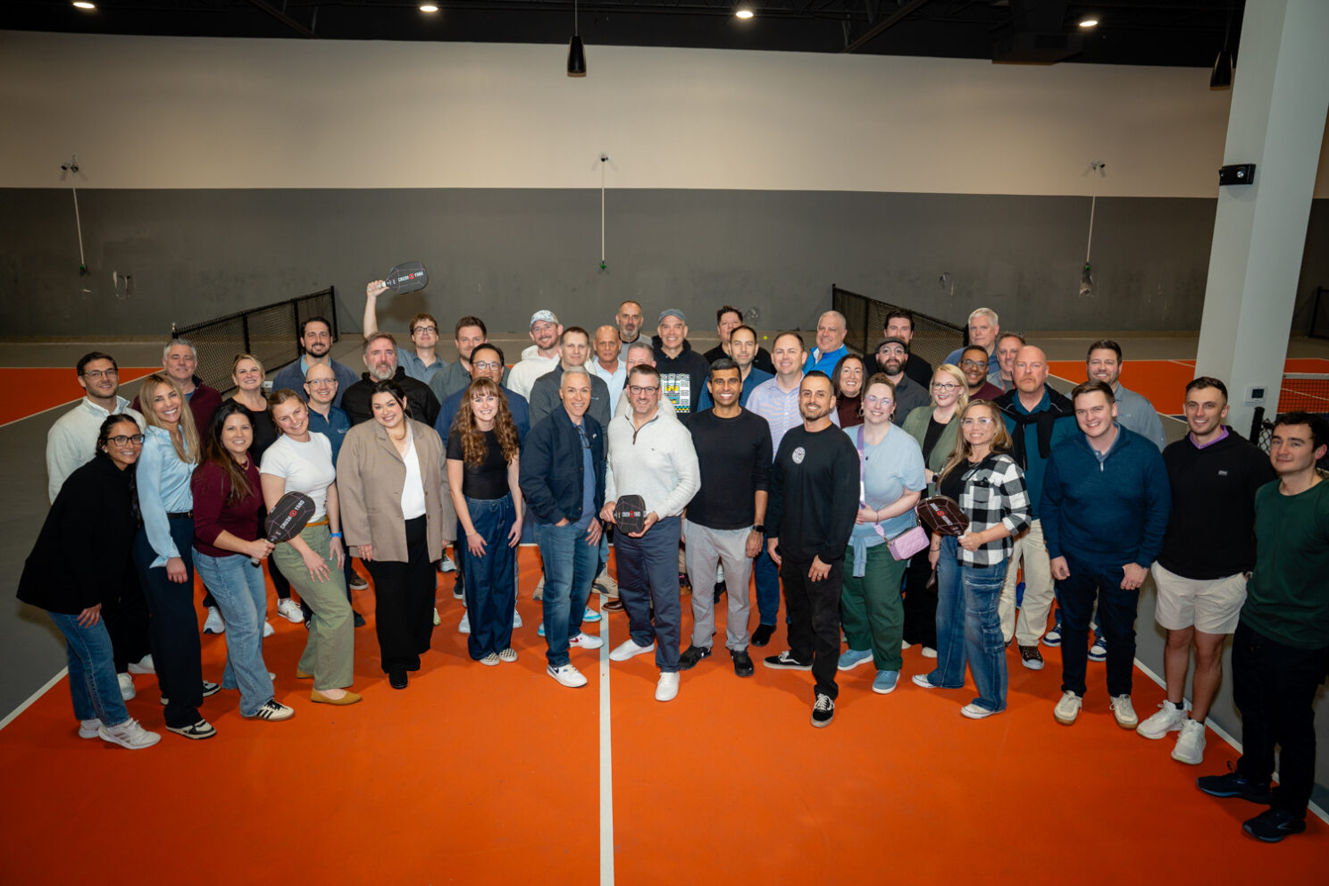 work from a pickleball court