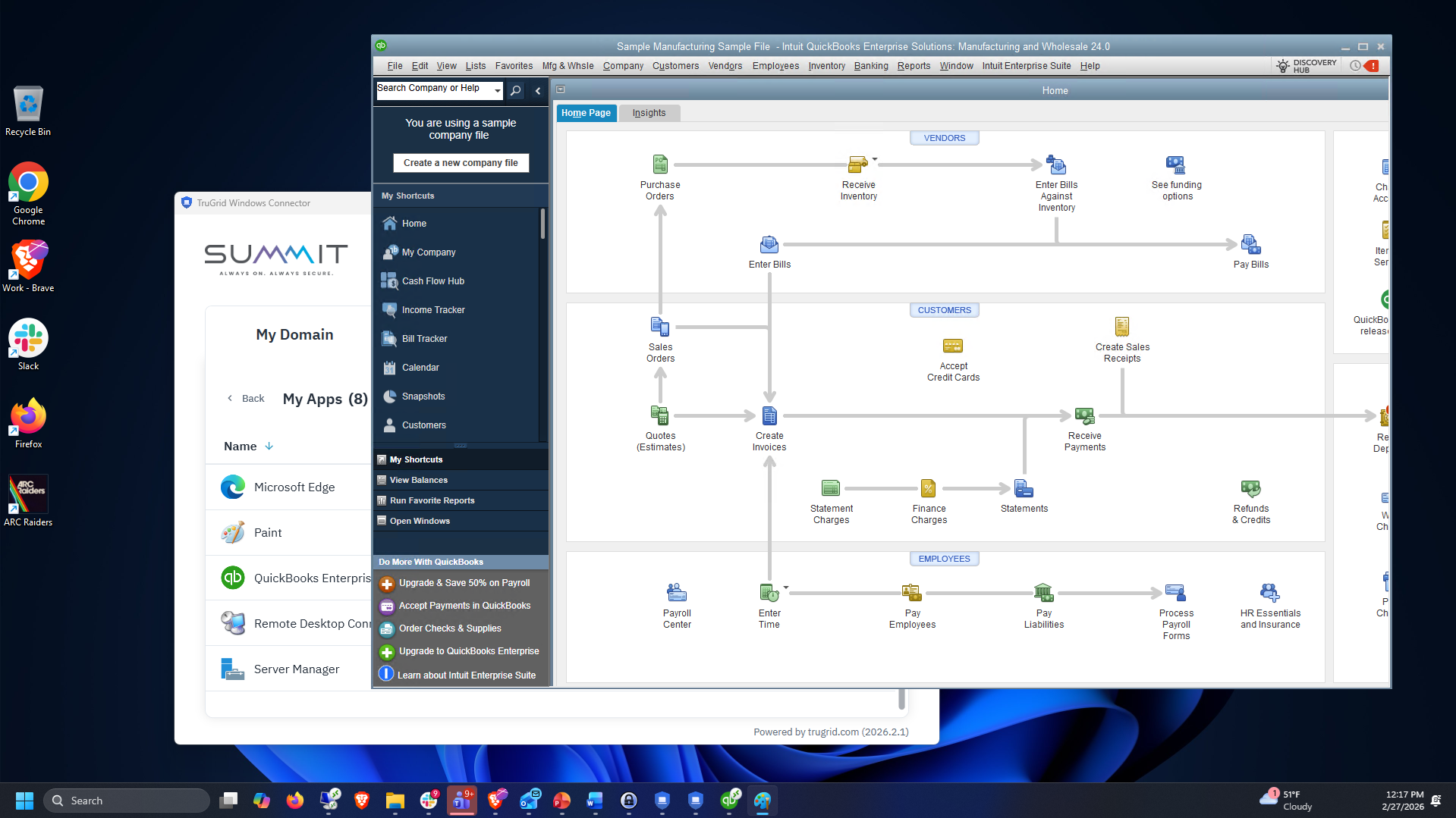 Stream — one-click QuickBooks app launch