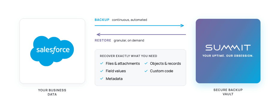 Salesforce backup how it works diagram